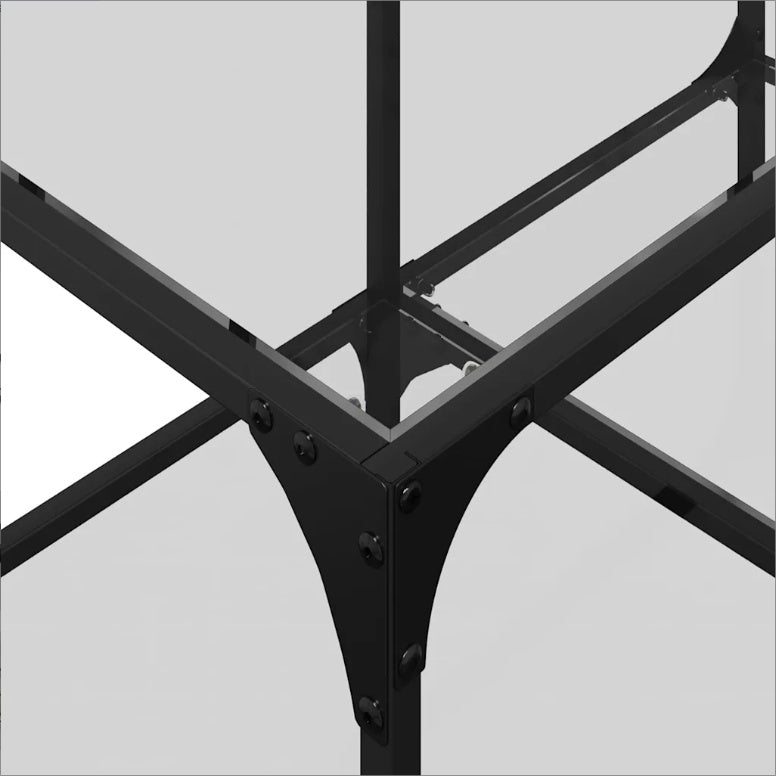 VidaXL Glass Coffee Table, 78.5x40x40 cm, Steel Frame