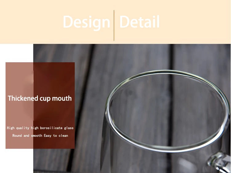 1–6PCS 80–450ML Double Wall Heat-Resistant Glass and Cups