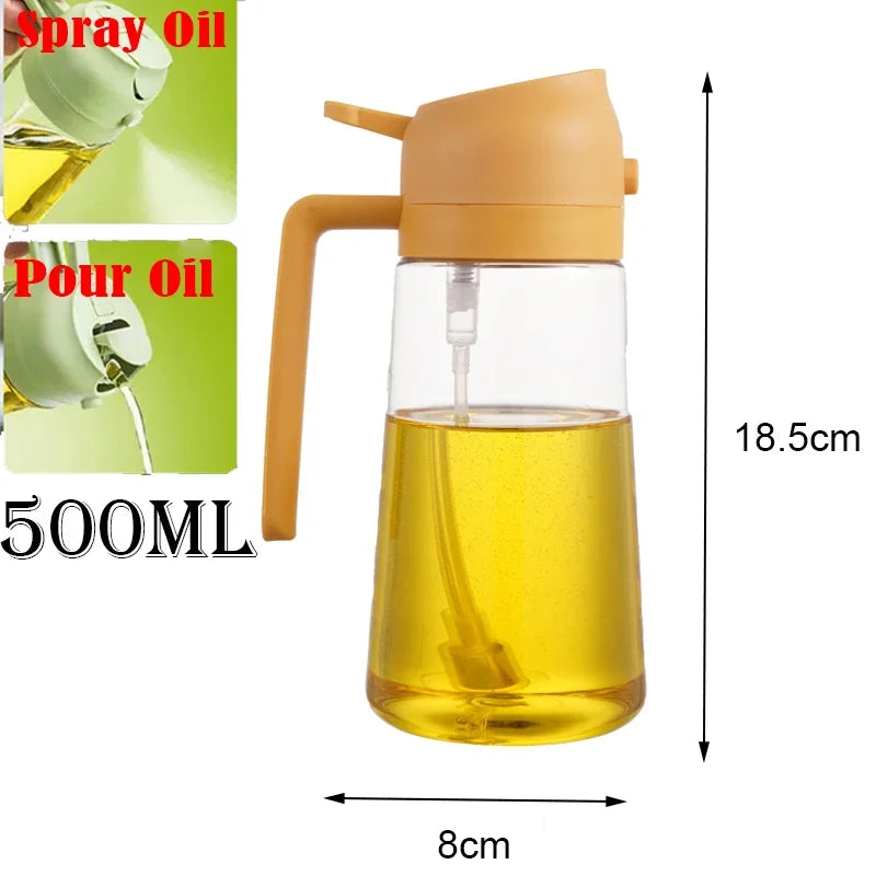 Olive Oil Sprayer & Dispenser Bottle – 2-in-1 for Cooking & BBQ