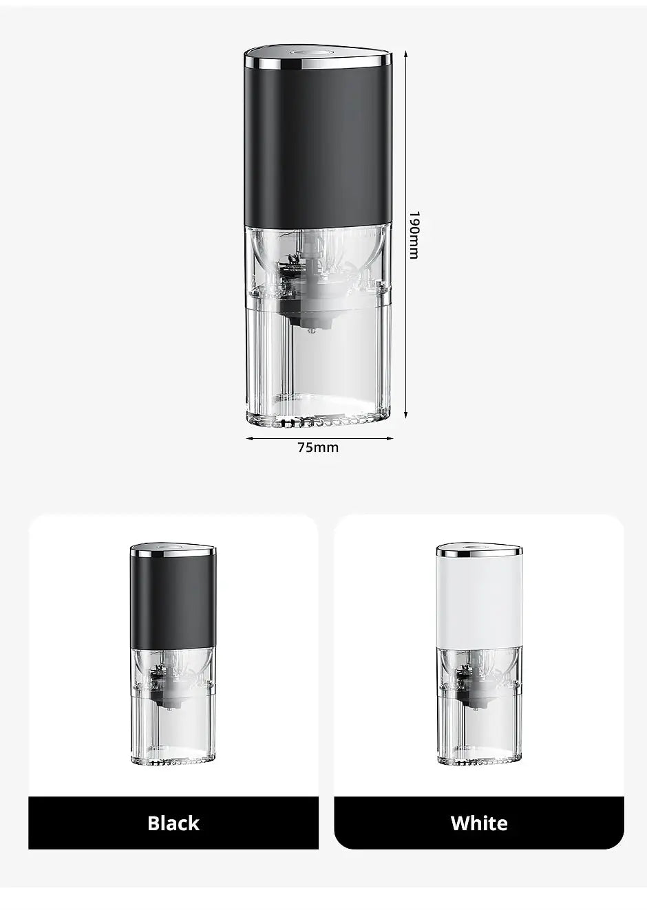 Portable Electric Coffee Grinder with USB-C Charging and Ceramic Core