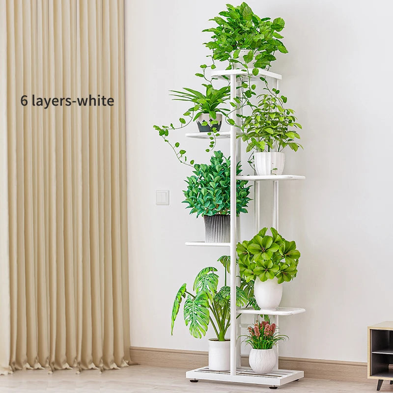 Cordial Shining 6-8 Layer Iron Plant Storage Rack for Home & Garden