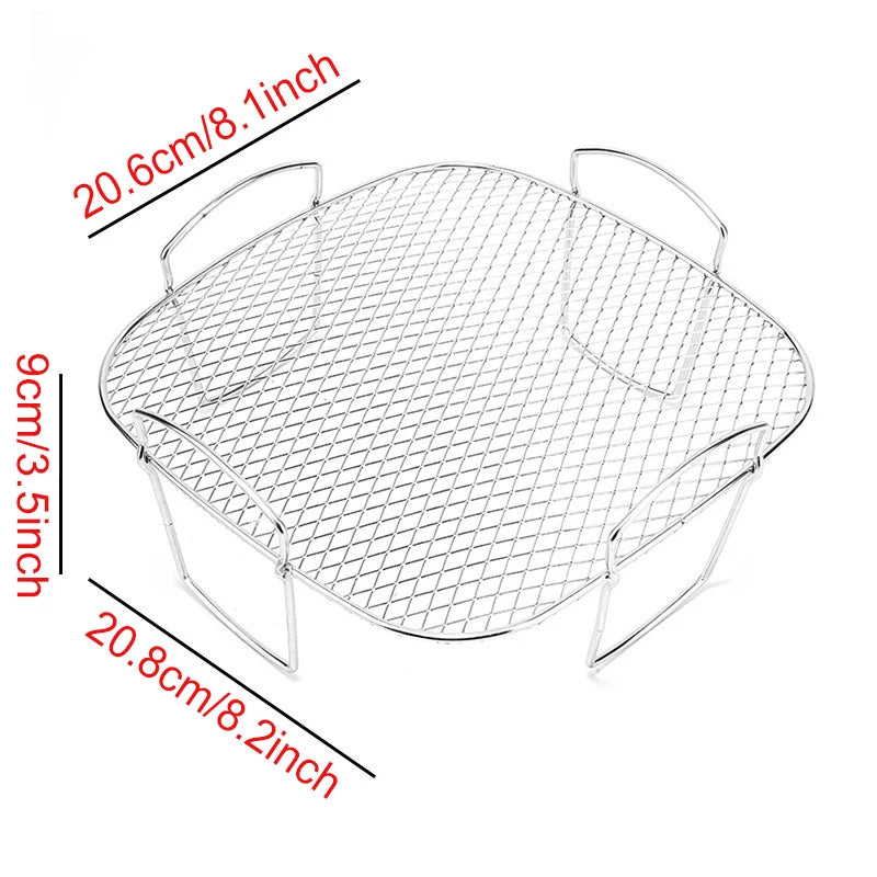 Air Fryer Baking Rack – Metal Grill for Cosori, Vortex & More
