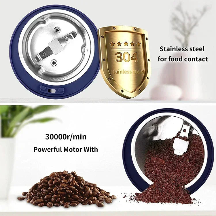 2024 Small Electric Stainless Steel Grain & Coffee Grinder for Kitchen