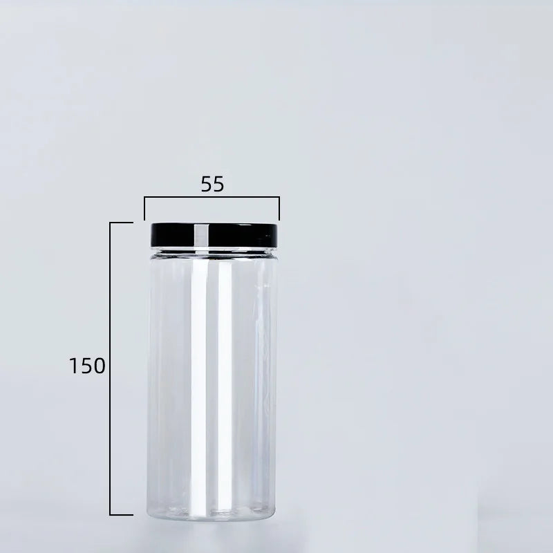 Clear Plastic Sealed Storage Can with Lid, Food-Grade Container