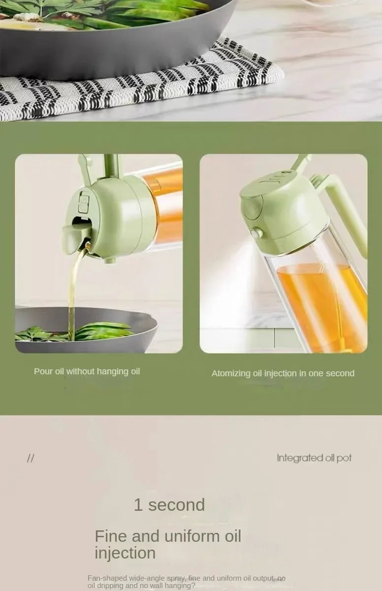Olive Oil Sprayer & Dispenser Bottle – 2-in-1 for Cooking & BBQ