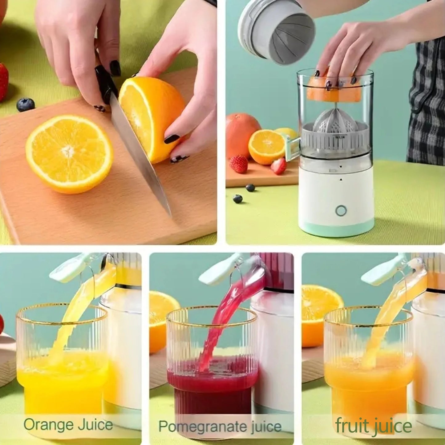 USB Rechargeable Wireless Electric Citrus Juicer