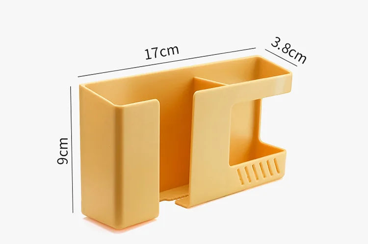 White Wall-Mounted Storage Box for Remote, Phone, and Essentials