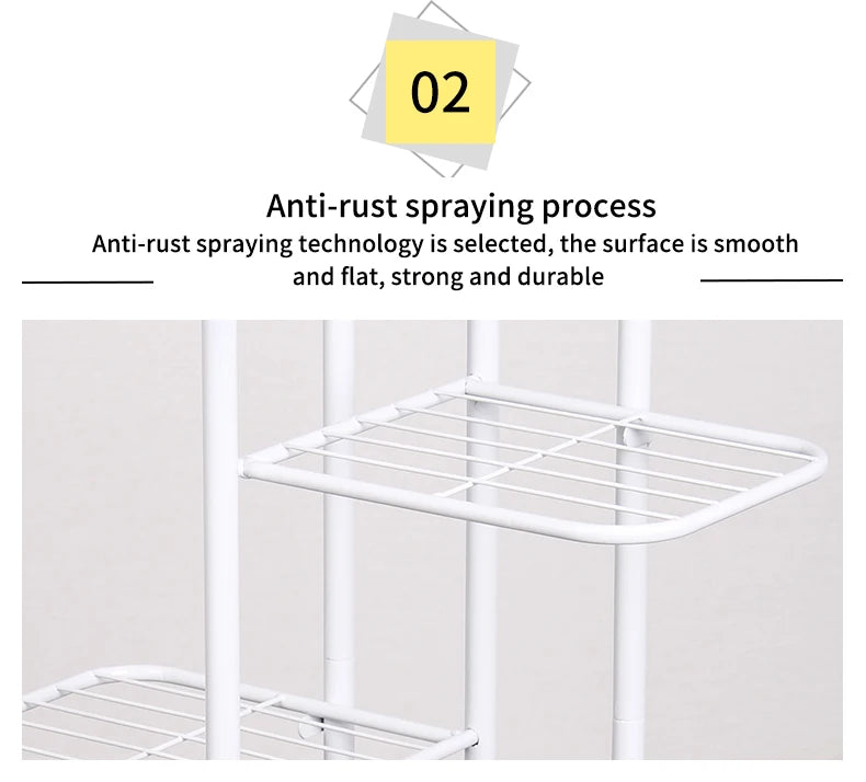 Cordial Shining 6-8 Layer Iron Plant Storage Rack for Home & Garden