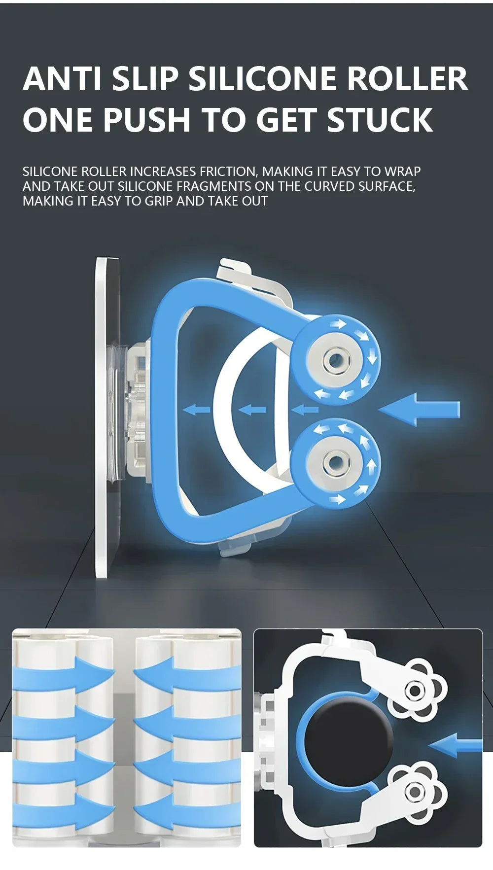 Self-Adhesive Wall-Mounted Mop Holder & Broom Stand Organizer
