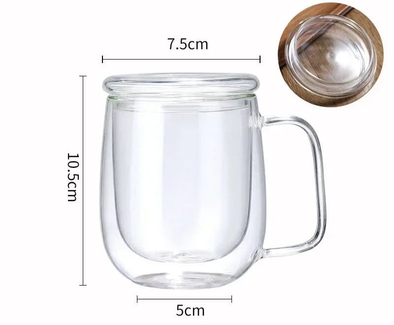 1–6PCS 80–450ML Double Wall Heat-Resistant Glass and Cups