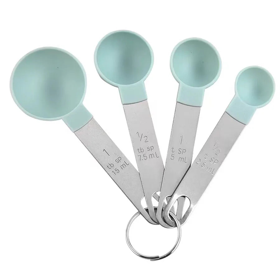 Plastic Measuring Cups & Spoons Set (4/8 PCS) – Stainless Steel Handles