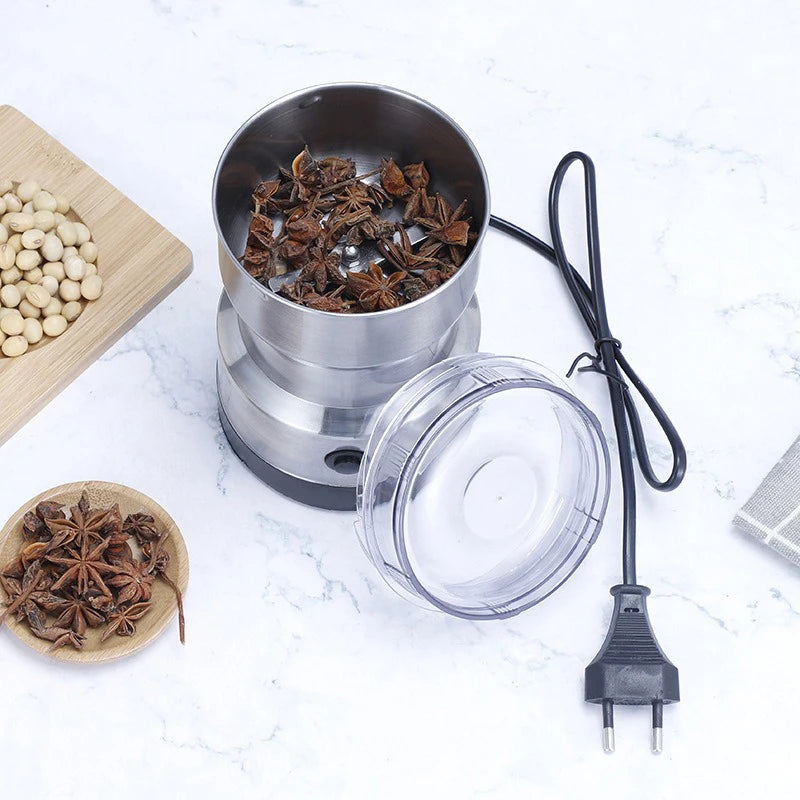 300ml Mini Electric Grinder for Coffee, Spices, and Baby Food with 4 Blades
