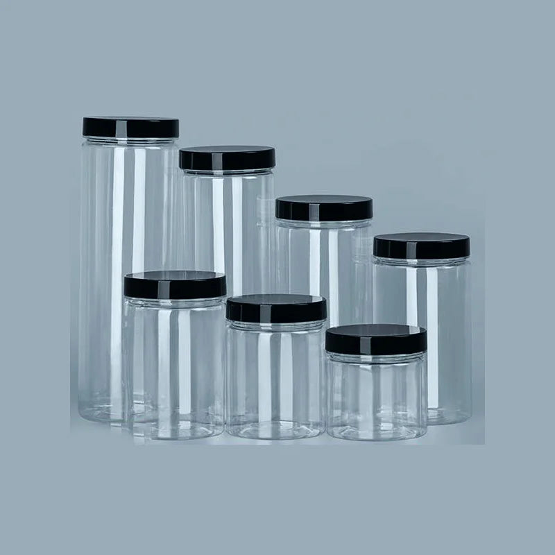 Clear Plastic Sealed Storage Can with Lid, Food-Grade Container
