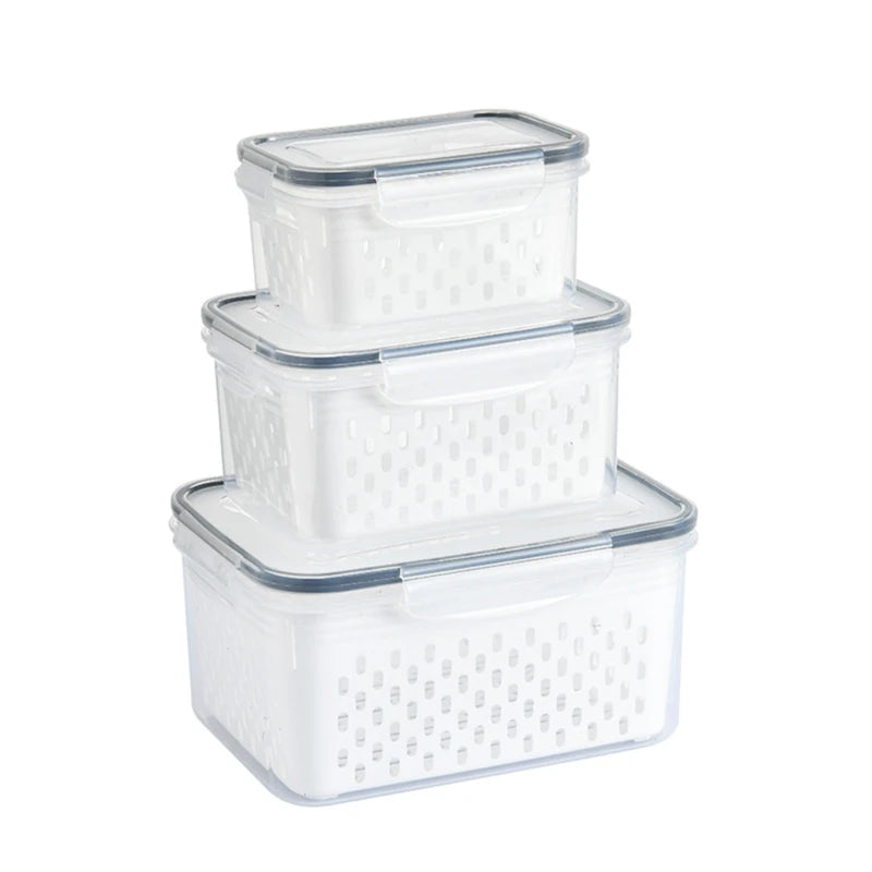 Fridge Storage Box & Kitchen Organizer for Fruits, Veggies, and Pantry