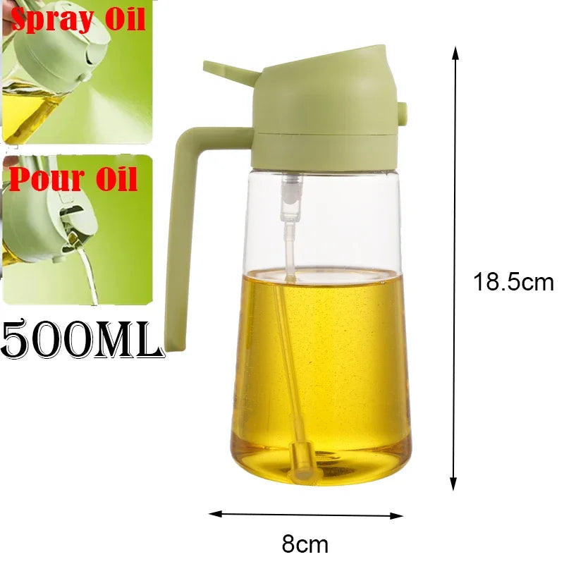 Olive Oil Sprayer & Dispenser Bottle – 2-in-1 for Cooking & BBQ