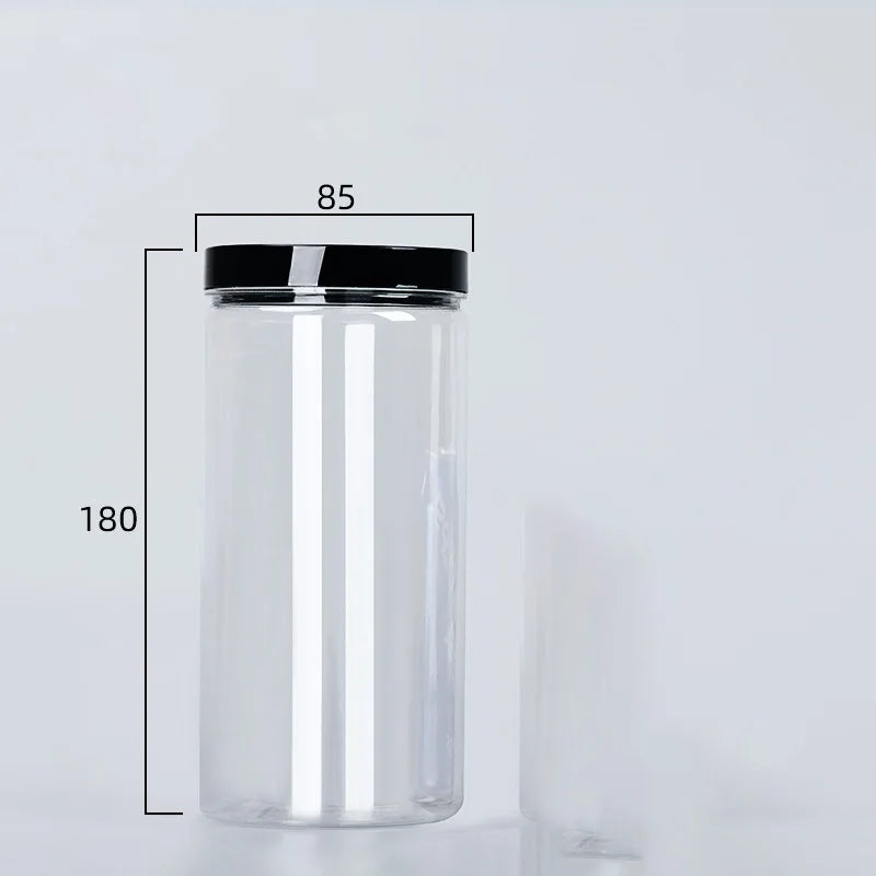 Clear Plastic Sealed Storage Can with Lid, Food-Grade Container