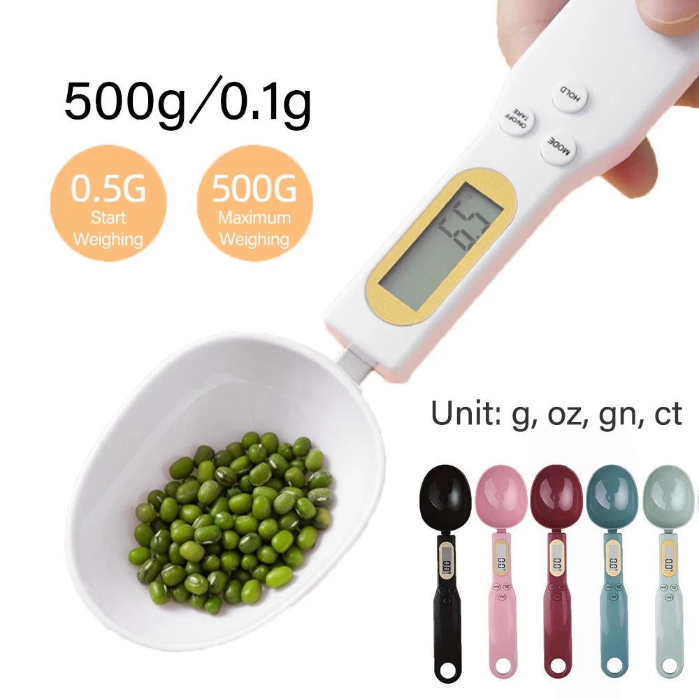 Digital Kitchen Scale Spoon, 500g/0.1g LCD Measuring Tool
