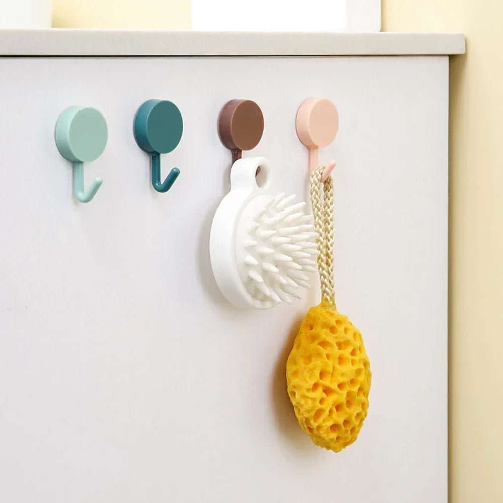 10PCS Self-Adhesive Wall Hooks for Coat, Bag, Towel, and Home Storage