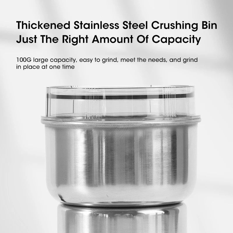 300ml Mini Electric Grinder for Coffee, Spices, and Baby Food with 4 Blades