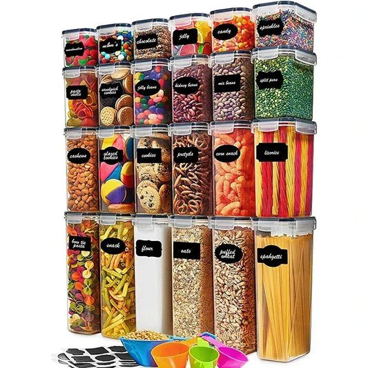 5-Piece Food Storage Container Set with Lids for Kitchen and Refrigerator