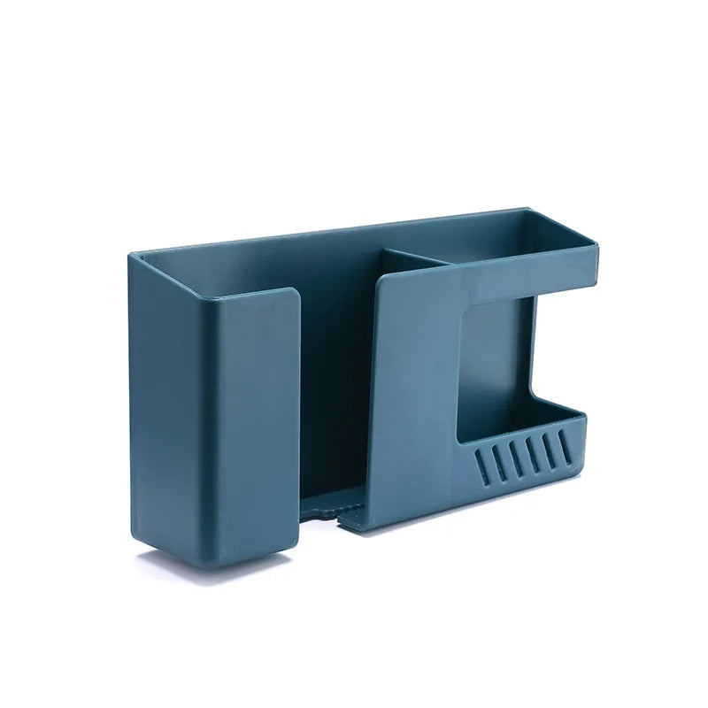 White Wall-Mounted Storage Box for Remote, Phone, and Essentials