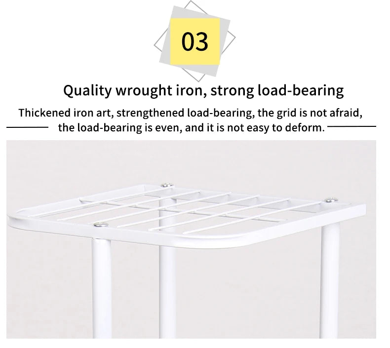 Cordial Shining 6-8 Layer Iron Plant Storage Rack for Home & Garden