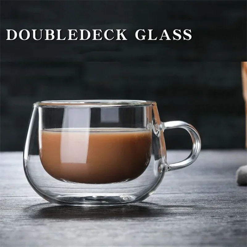 150–350ml Double Wall Heat Resistant Borosilicate Glass Mug
