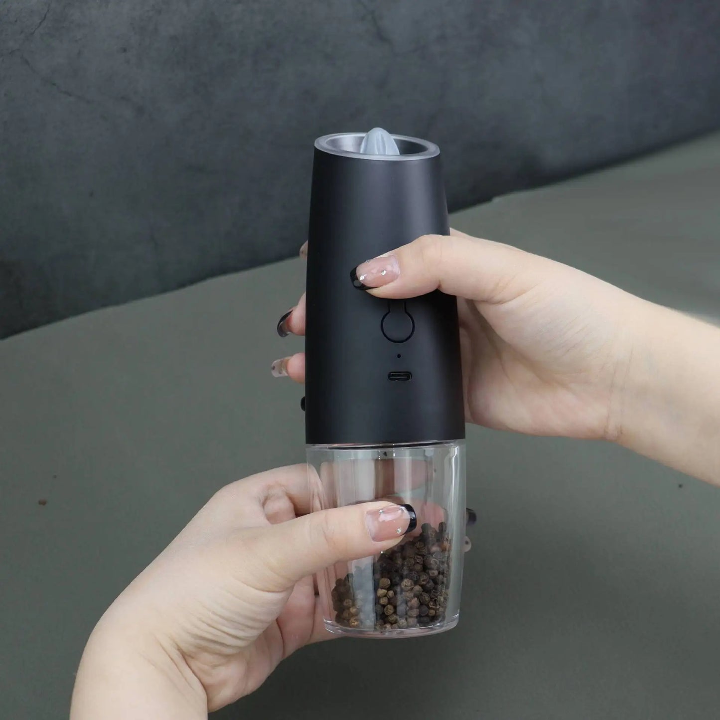 Rechargeable Salt & Pepper Grinder Set with Adjustable Coarseness