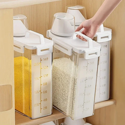 2.5L Food Grade Grain Storage Box, Rice Bucket, Kitchen Utensil (1 Pc)