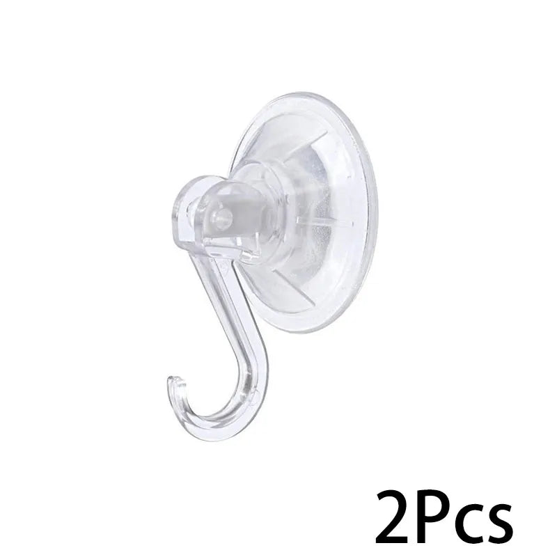 Heavy-Duty Transparent Suction Cup Hook for Kitchen & Bathroom