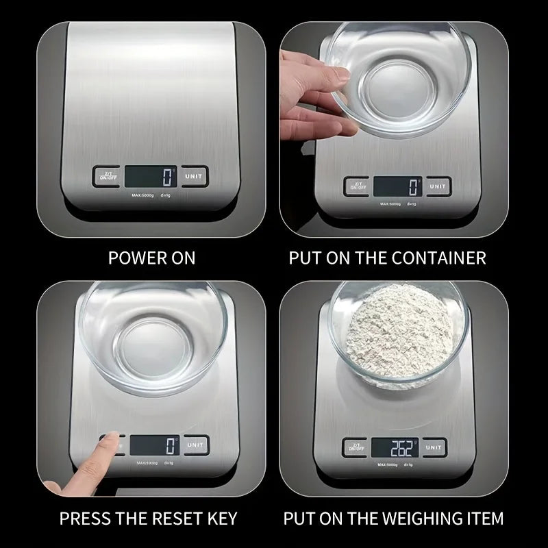 LCD Digital Kitchen Scale 3g - 10kg – Food & Baking Weighing Scale