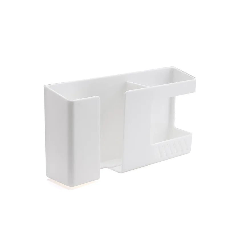 White Wall-Mounted Storage Box for Remote, Phone, and Essentials