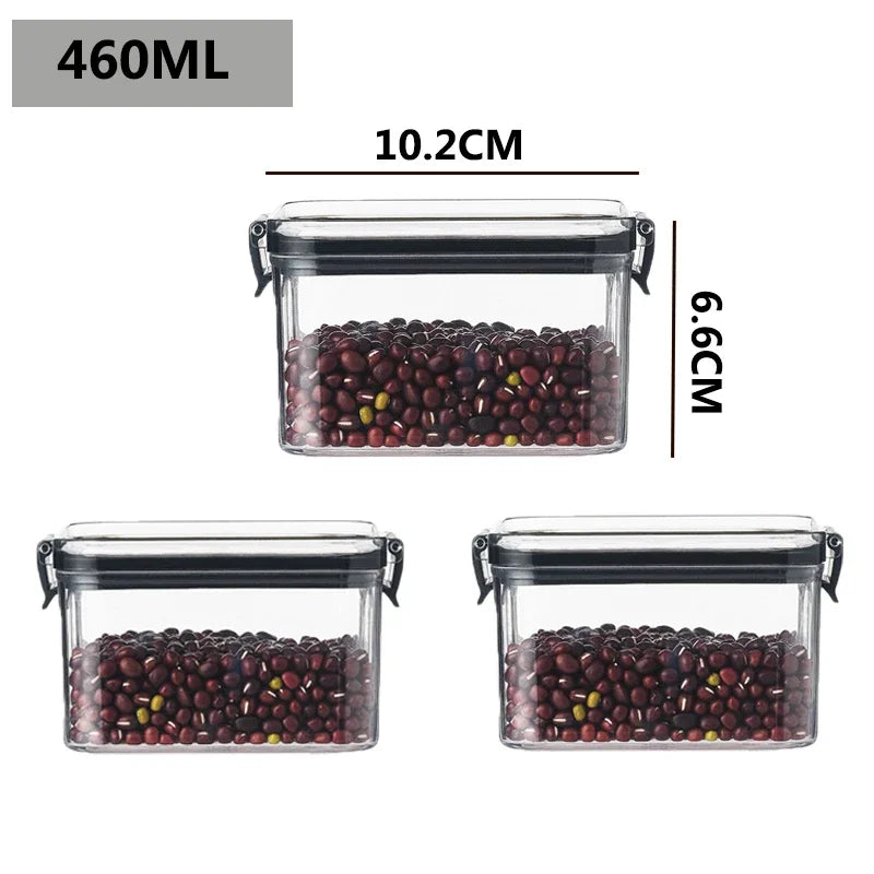 Stackable Plastic Food Storage Jars, Ranging from 460ml to 1800ml