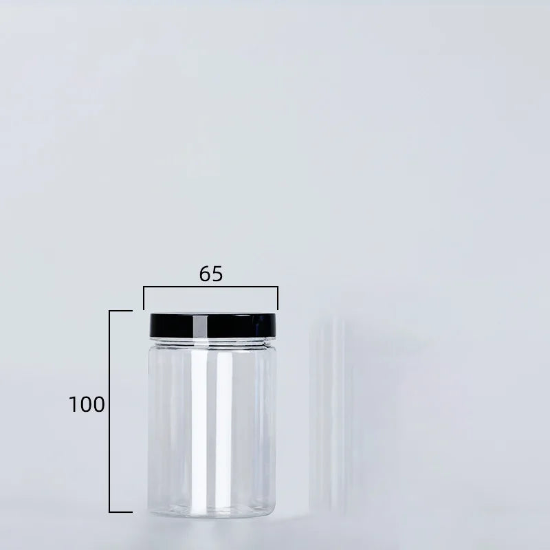 Clear Plastic Sealed Storage Can with Lid, Food-Grade Container