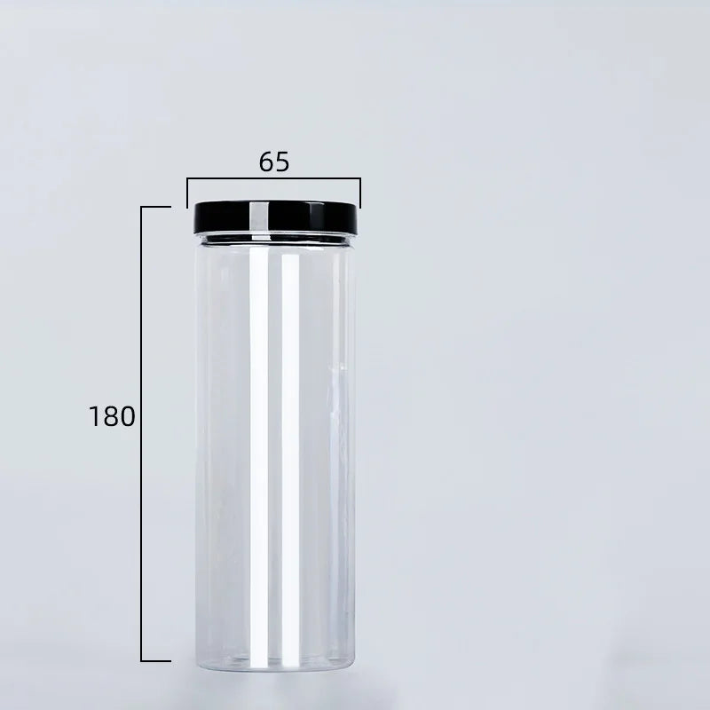 Clear Plastic Sealed Storage Can with Lid, Food-Grade Container