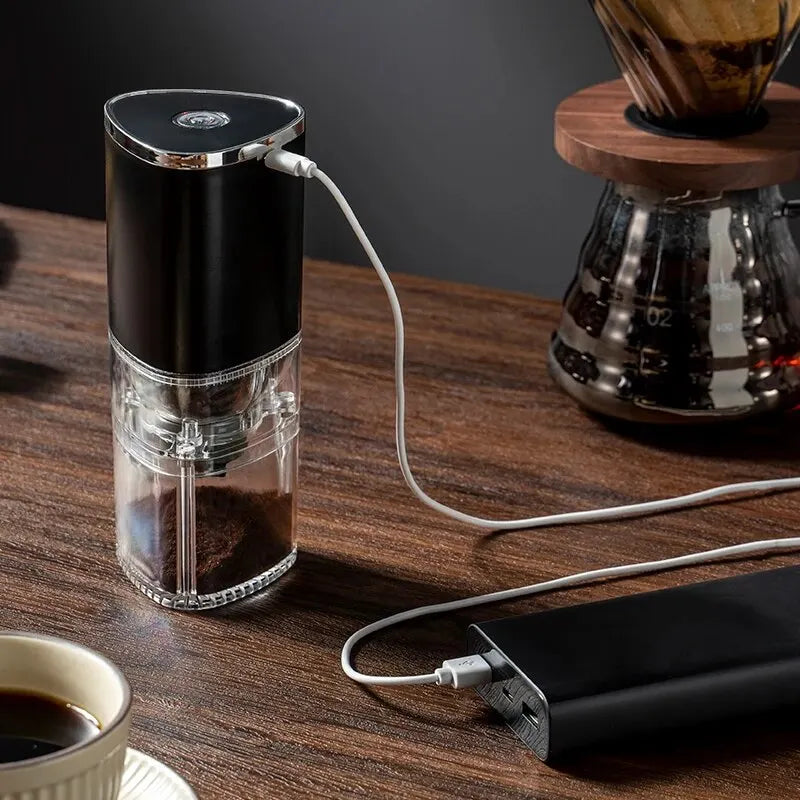 Portable Electric Coffee Grinder with USB-C Charging and Ceramic Core