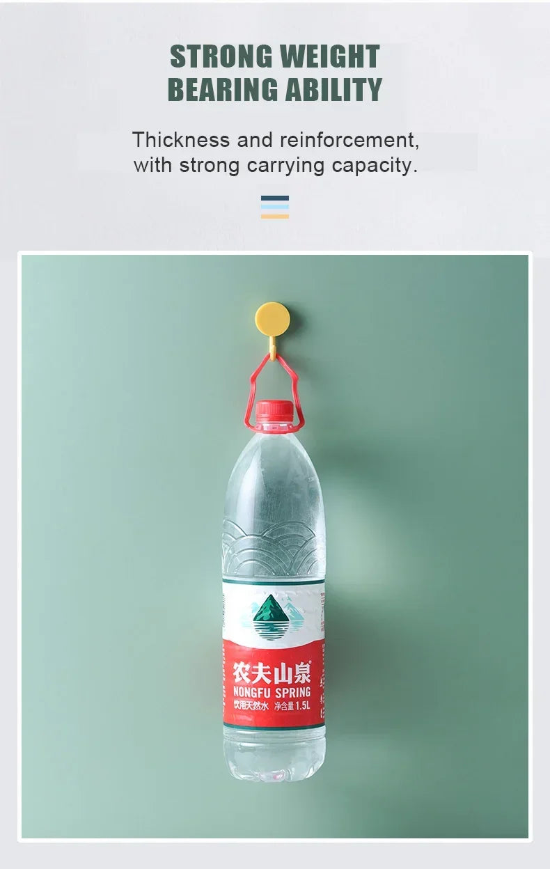 10PCS Self-Adhesive Wall Hooks for Coat, Bag, Towel, and Home Storage