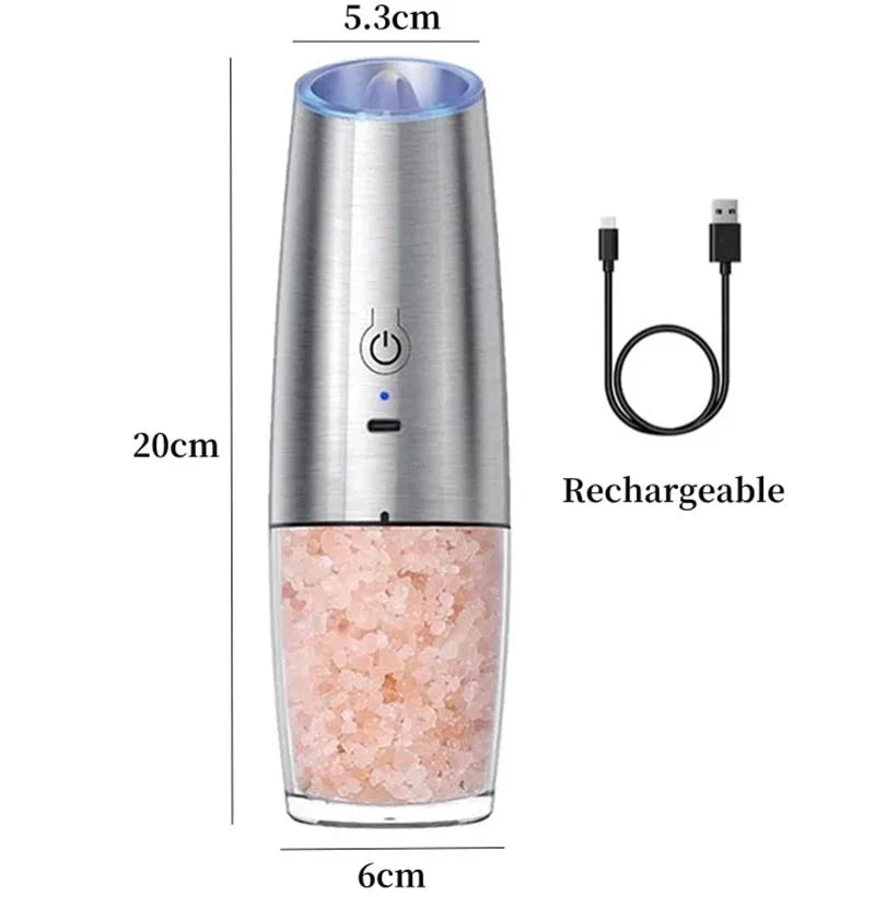 Rechargeable Salt & Pepper Grinder Set with Adjustable Coarseness