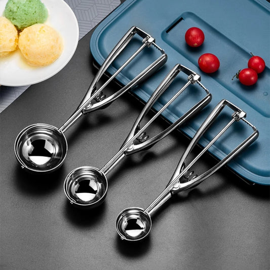 Multi-Style Stainless Steel Ice Cream & Ice Cube Scoop Mould