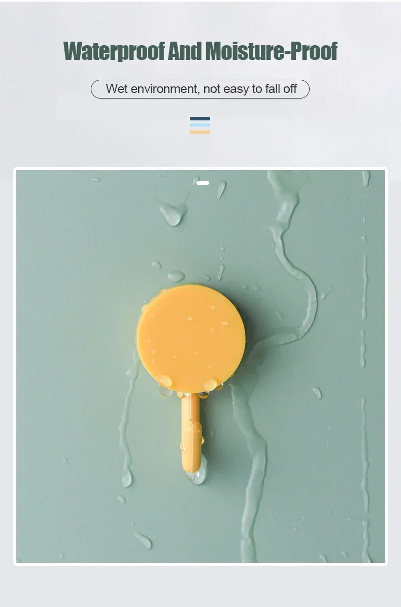 10PCS Self-Adhesive Wall Hooks for Coat, Bag, Towel, and Home Storage