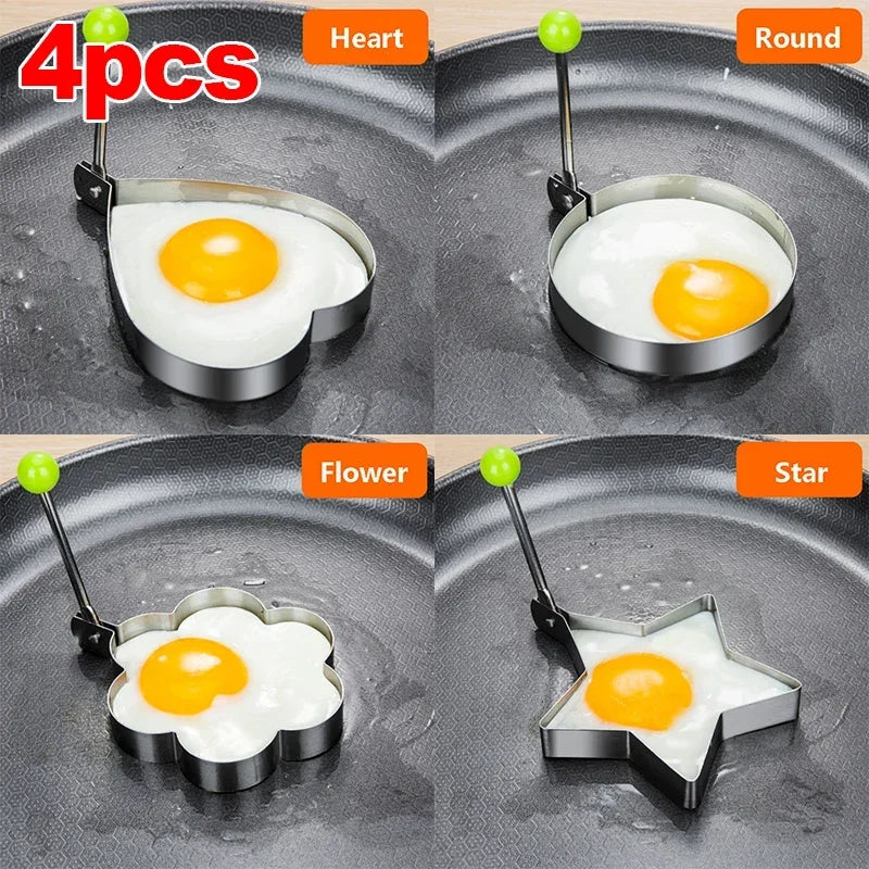 Stainless Steel Heart Egg & Pancake Mold Kitchen Gadget