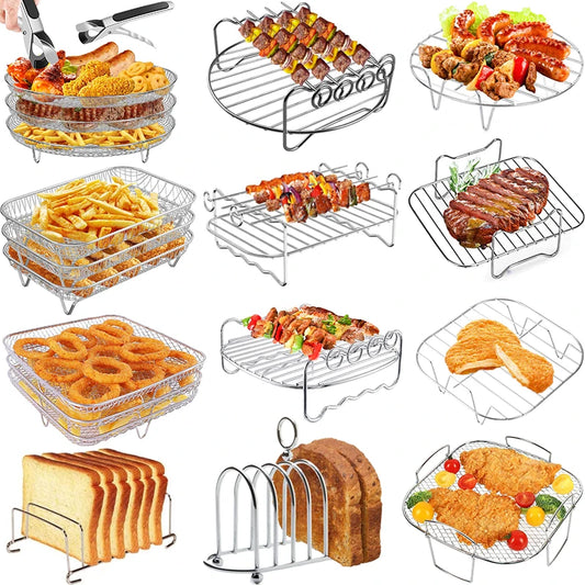 Air Fryer Baking Rack – Metal Grill for Cosori, Vortex & More