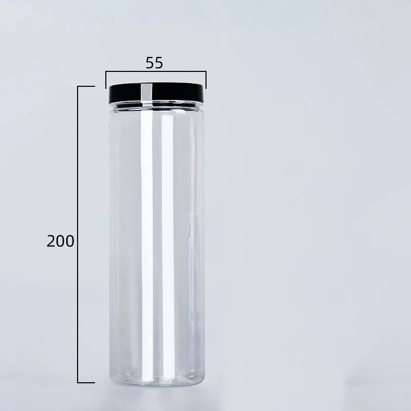Clear Plastic Sealed Storage Can with Lid, Food-Grade Container