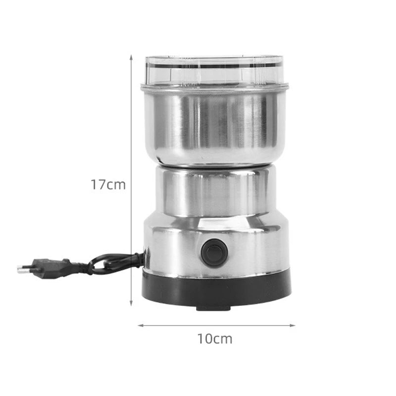 300ml Mini Electric Grinder for Coffee, Spices, and Baby Food with 4 Blades