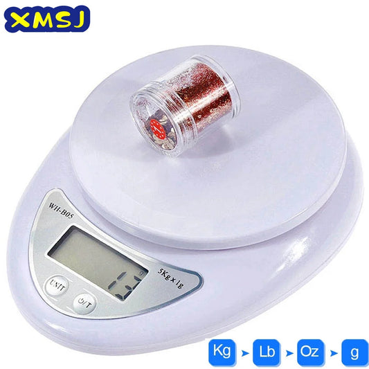 5kg/1g & 1kg/0.1g Portable Digital Scale for Postal, Food & Kitchen Use
