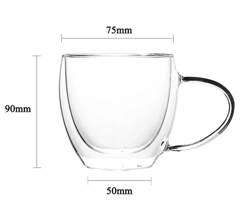 1–6PCS 80–450ML Double Wall Heat-Resistant Glass and Cups