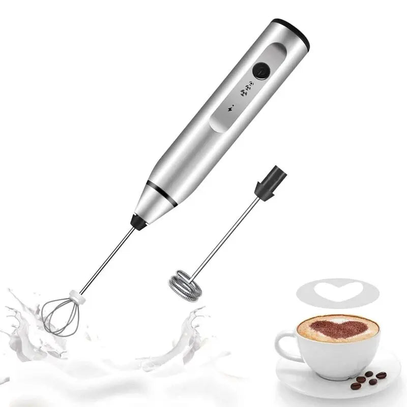 Portable USB Milk Frother & Mini Handheld Mixer