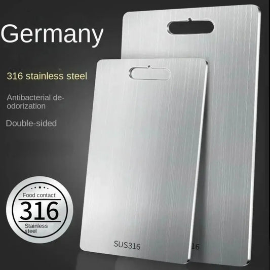 Antibacterial Stainless Steel Cutting Board for Kitchen & Dough Kneading