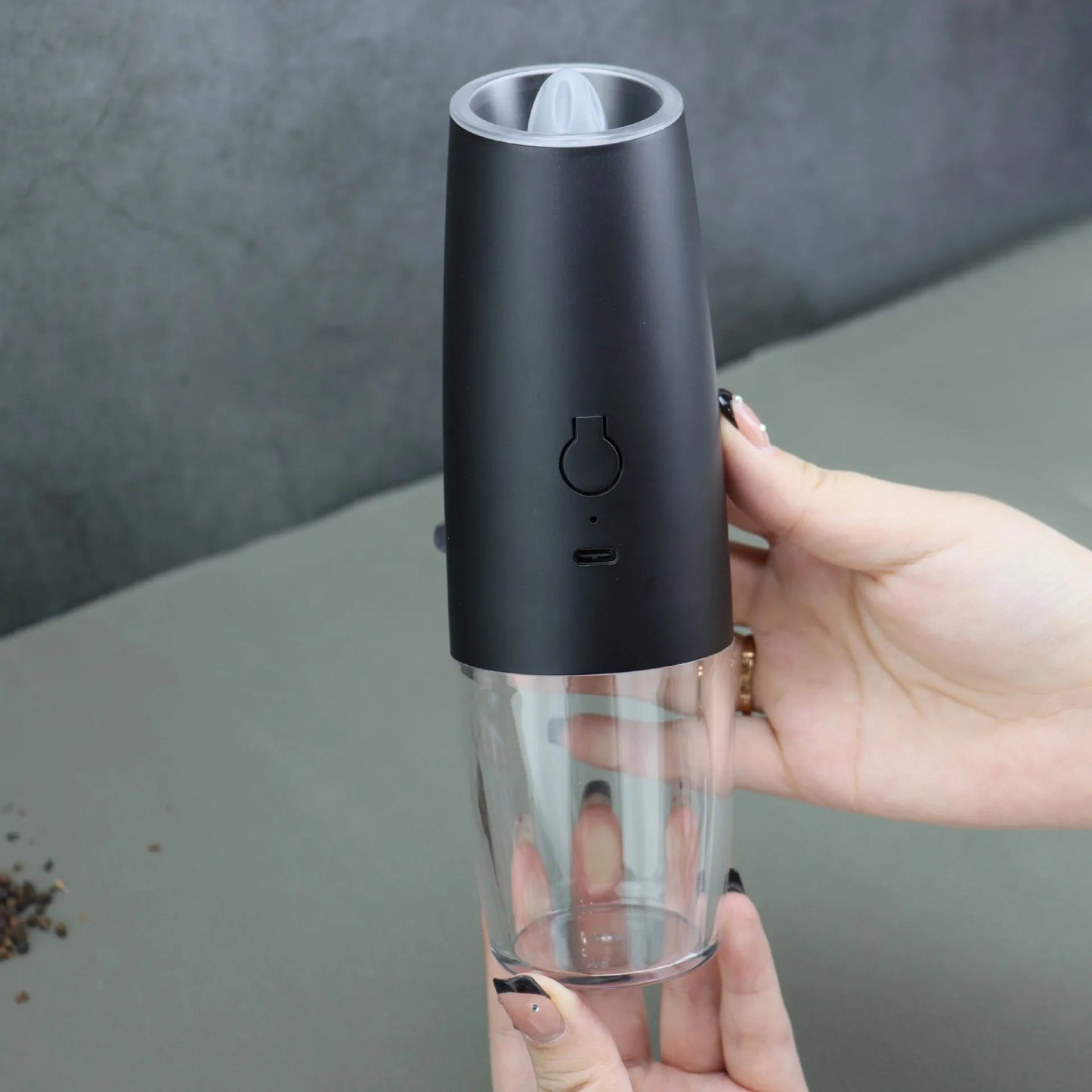 Rechargeable Salt & Pepper Grinder Set with Adjustable Coarseness