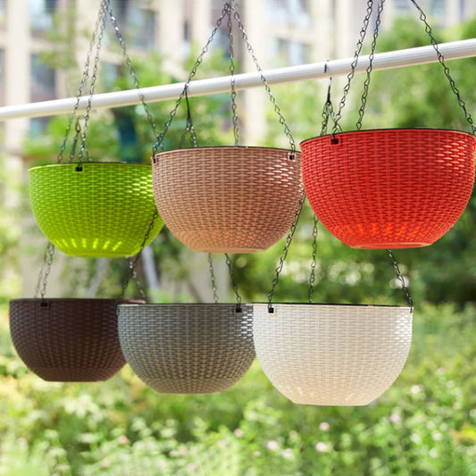 European-Style Imitation Rattan Hanging Flower Pot